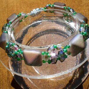 Hand Beaded, "Flair" Cuppola Bracelet